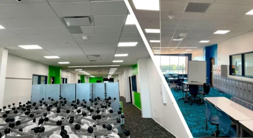 Office interior lighting project